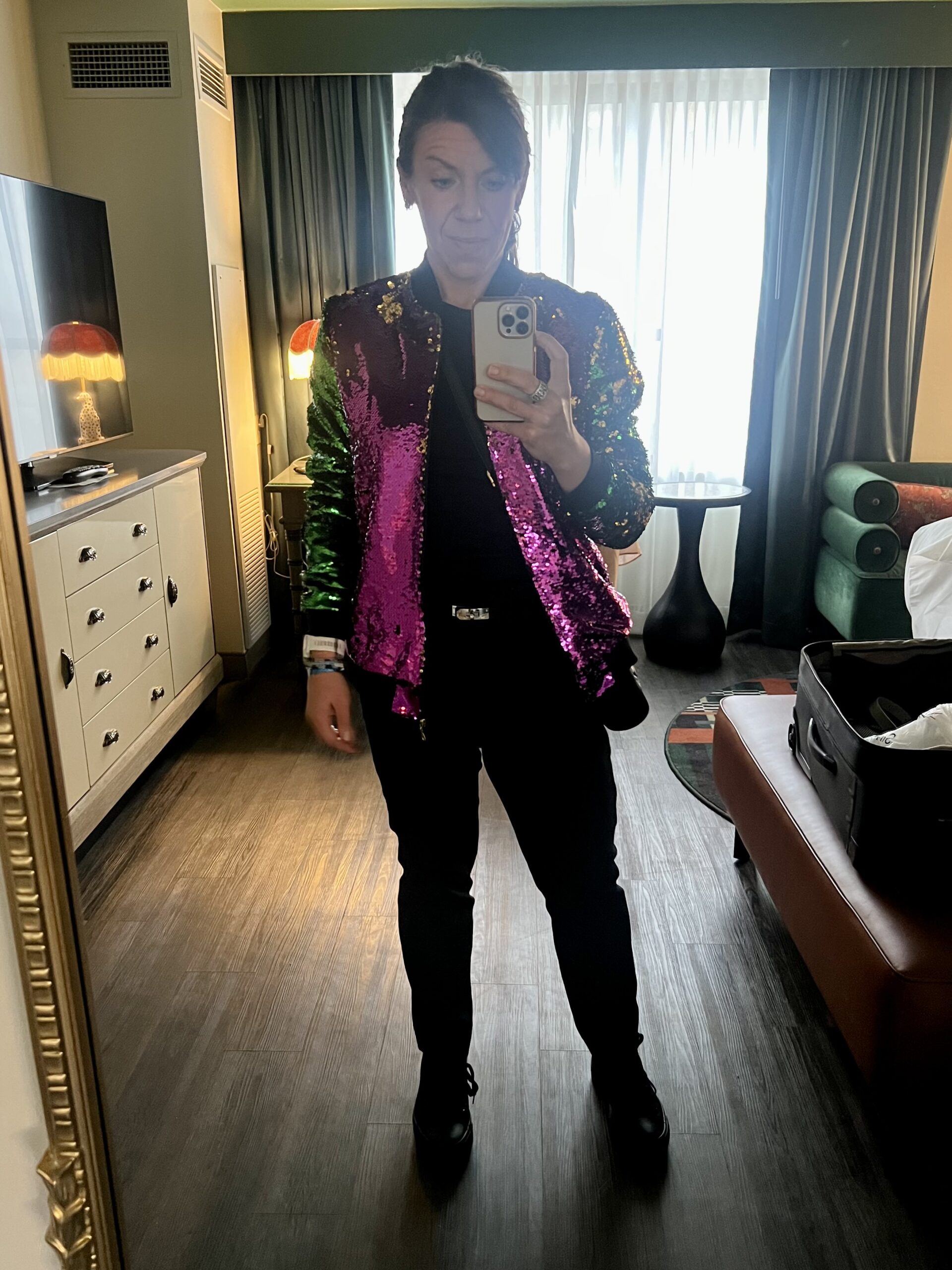 sequin mardi gras jacket